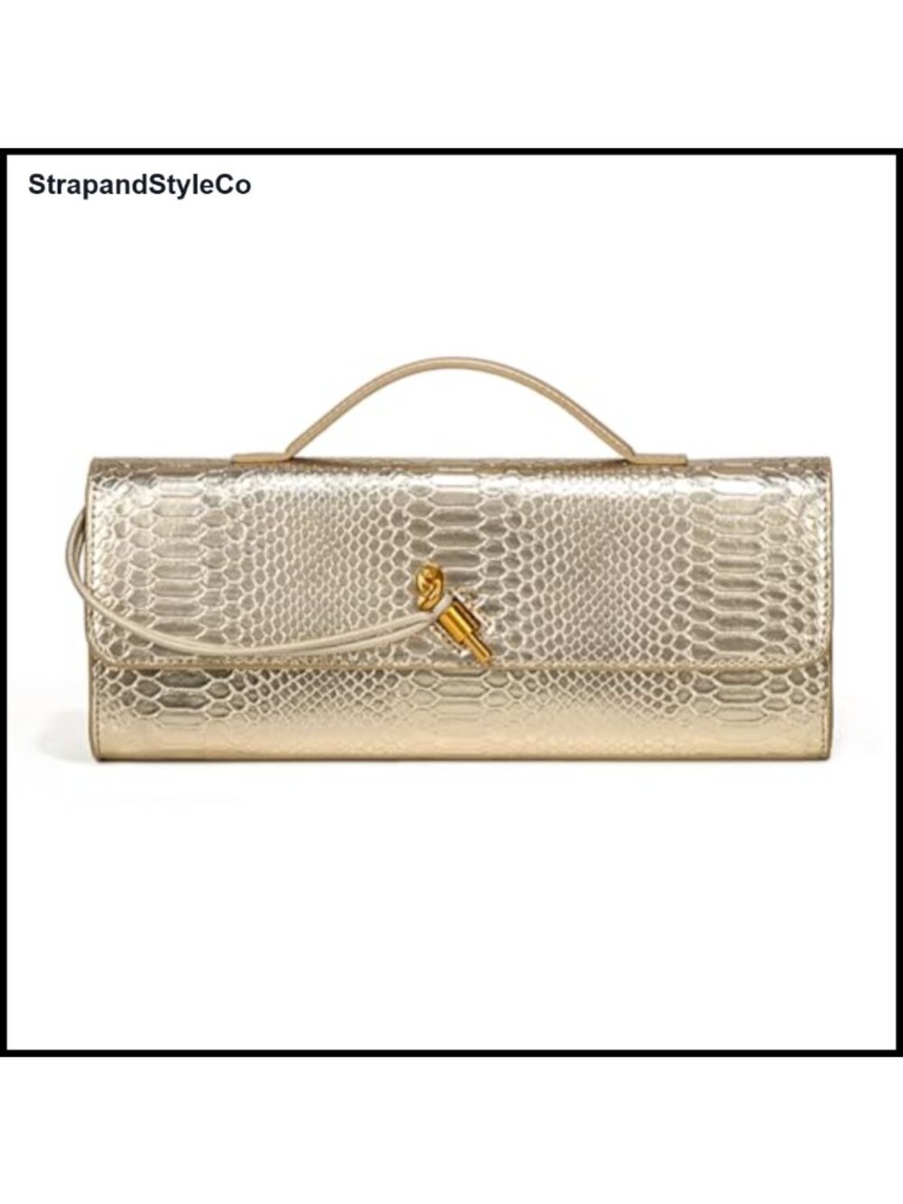 Crocodile Print Leather Clutch Evening Bag Crossbody Tote